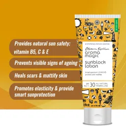 aroma magic Sunscreen - SPF 30 PA++ Matte Sunblock Lotion| Mattifies & Protects from UVA/UVB Rays | All Skin Types image 3