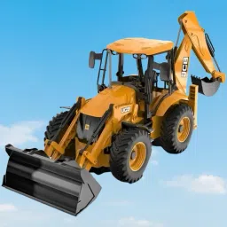 2 IN 1 Unbreakable Pull Back JCB Truck Vehicle Toy-image-94