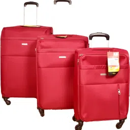Soft Body Set of 3 Luggage 4 Wheels - SET ( SMALL + MEDIUM + LARGE SIZE ) - Red-image-26