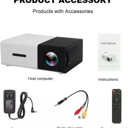 VOLTegIC Party Game Remote Controller Movie Projector 400 lm LED Corded & Cordless Mobiles Portable Projector image 5