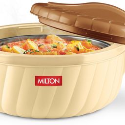 milton Flora 500 Insulated Inner Steel Casserole for Roti, 455 ml, Hot Box, Silky Cream Serve Casserole-picture-19
