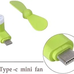 justcellz Mini Type-C -2-Blade High Speed USB Mobile Cooler Fan Support with All Android Type-C Smatphones with OTG Function USB Fan image 4