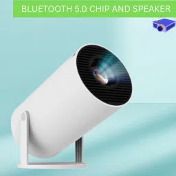 CLAIRBELL Mini HD Projector for Home 4KSupport With Built-in App Netflix/Prime/YouTubeC449 (4500 lm / 1 Speaker / Wireless / Remote Controller) Portable Projector-49