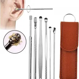 6 Pcs Ear Cleaning Tools with Aluminum Tube pocket ear cleaning tool kit-image-10