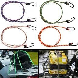Nylon Elastic Tying Rope with Hooks - 6 Pieces Multicolor-50