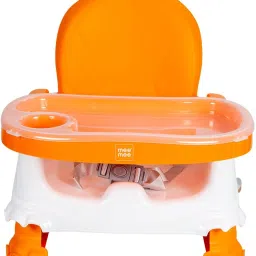 Foldable Booster Seat with Feeding Tray (Orange)-image-68