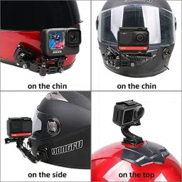 Adofys 4 way Helmet Chin Mount Kits for GoPro Hero 6 7 8 9 10 Black etc. Strap image 4