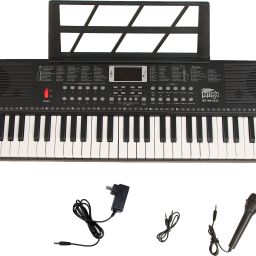 INT-KB 61 Keys Touch Response Portable Piano Keyboard with Mic and 5V Power Adapter Digital Portable Keyboard-15