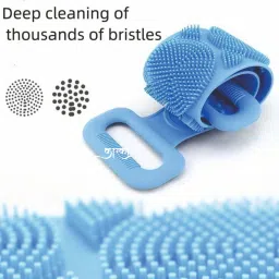 Silicone Back Scrubber Soft Belt Body Deep Skin Cleaning (MultiColor, Pack of 2)-17