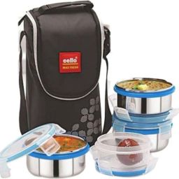 MF Lunch Steel Click4 4 Containers Lunch Box-image-15