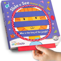 Slide N' See Animal Peek-a-Boo Book for 2 Years+ Kids, Birthday Gift , 12 Pages-18