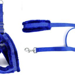 Soft Padded Nylon Dog Harness (0.75 Inch) & Leash Rope Adjustable Neck and Chest Dog & Cat Harness & Leash-image-50