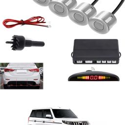 4Silver Parking Sensor With LED Display Increased Safety For Car-36 Universal 4 Silver Reverse Parking Sensor With LED Display For Cars-36 Parking Sensor-image-29