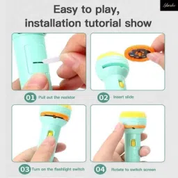 aganta Mini Projector Torch Slide Flashlight Light Toys for Kids image 4