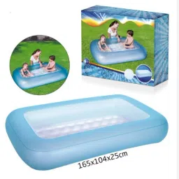 intelligent Rectangular (IND*74) inflatable pool, 165 x 104 x 25 cm with Free Pump Inflatable Swimming Pool image 2