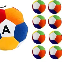 Best Quality Super Soft mini-Balls(12) & Football Combo Toy for kids- 20 cm-7