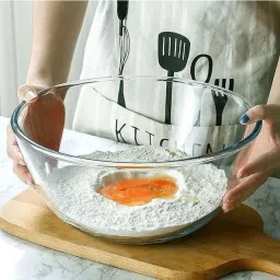 Glass Serving Bowl 2300ML Borosilicate Microwave Safe Glass Disposable-15