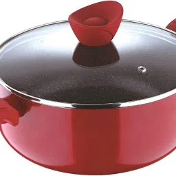 Bellini Plus Press Non-Stick Casserole with Glass Lid & 24 cm Cook and Serve Casserole-picture-0