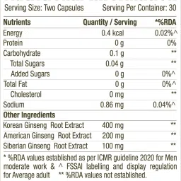 gnc Herbal Plus Triple Ginseng with Korean, American & Siberian Ginseng image 3
