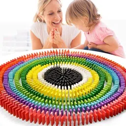 sweetjoy Good Quality Wooden Domino Run Board Building Blocks (120 PC) image 4