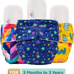 Baby Leak-Proof Baby Cloth Diaper | Reusable, Washable & Adjustable, 3M-3Y-0