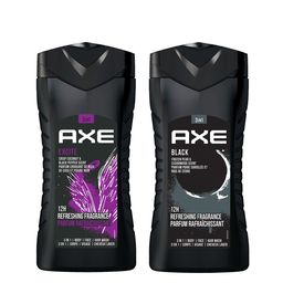 AXE Men 2Pcs 3-In-1 Face, Hair & Body Wash 250ml each - Black & Excite-46