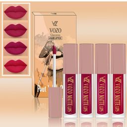 VOZO Set Of 4 Soft & Comfortable Matte Finish Liquid Lipsticks-101-105-106-204-49