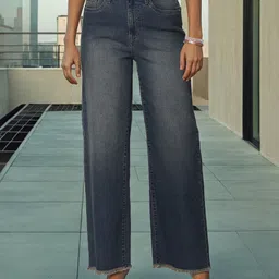 Flying Machine Women Bootcut High-RiseWide Leg Light Fade Clean Look Stretchable Jeans-image-85