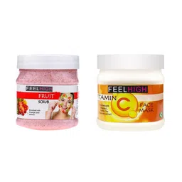 FEELHIGH Face & Body Fruit Scrub & Vitamin C Mask-1000ml-13