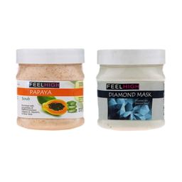 FEELHIGH Face & Body Papaya Scrub & Diamond Mask 500ml each-53