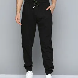 HRX By Hrithik Roshan Lifestyle Men Jet Black Bio-Wash Track pants-picture-25