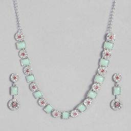 Kord Store American Diamond Rhodium-Plated Jewellery Set-image-19