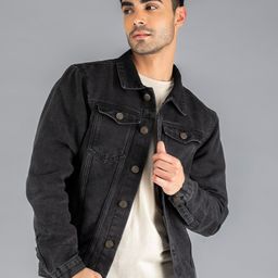 Dennis Lingo Men Black Washed Lightweight Outdoor Denim Jacket-image-3