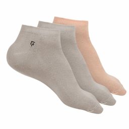 FOOTPRINTS Unisex Pack Of 3 Ankle-Length Cotton & Bamboo Socks-30