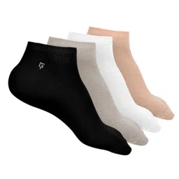 FOOTPRINTS Unisex Pack Of 4 Ankle-Length Cotton & Bamboo Socks-11