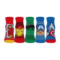 Supersox Kids Pack of 5 Assorted Patterned Ankle-Length socks-13