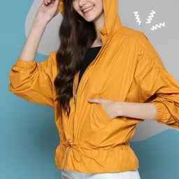 Mast & Harbour Women Mustard Yellow Lightweight Tailored Jacket-image-34