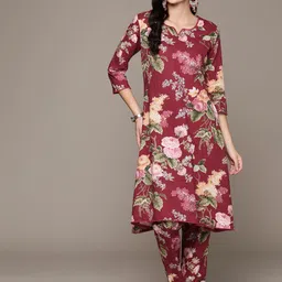 Readiprint Fashions Women Floral Printed Regular Pure Cotton Kurta with Palazzos-picture-20