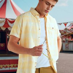 Louis Philippe Sport Men Slim Fit Tartan Checks Opaque Checked Casual Shirt-image-67