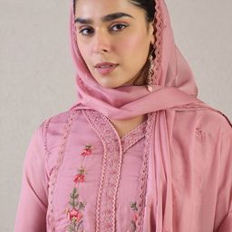Indo Era Women Ethnic Motifs Embroidered Regular Thread Work Kurta with Trousers & Dupatta-picture-26
