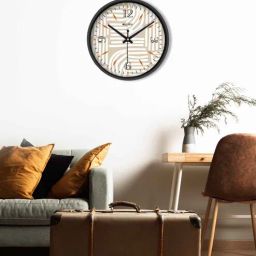 olive tree Black Round 8 Inches Plastic Table Clock (Abstract)-picture-47