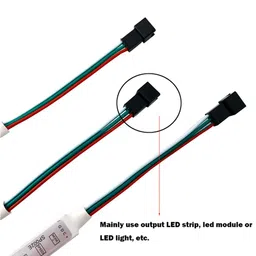 5-24V MINI 3Key LED Controller for WS2811 WS2812B LED Light Strip with White DC5.5*2.1 Jack image 4