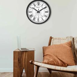 olive tree Black Round 8 Inches Plastic Table Clock (Abstract)-picture-36