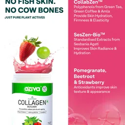 OZiva Plant Based Collagen Builder for Brighter & Youthful Skin Tone- Berry Orange - 250g image 4