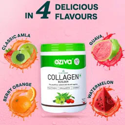 OZiva Plant Based Collagen Builder for Brighter & Youthful Skin Tone- Berry Orange - 250g image 2