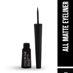 Colorbar Set of All-Matte Eyeliner-Black 001 & Sinful Matte Lipstick-Foreplay 026 image 5