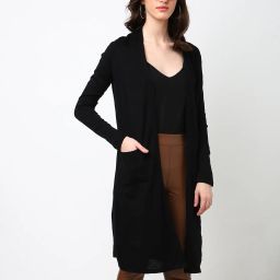 w Front-Open Shrug with Patch Pockets image 1