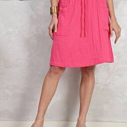 Shein Knee Length Pleated Skirt with Front Pockets-image-76