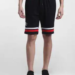 Slim Fit Shorts with Logo Print-image-15