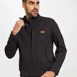Zip-Front Bomber Jacket with Logo-image-78